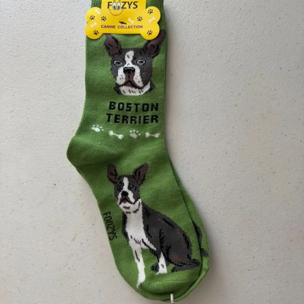 Boston Terrier Dog Socks Women’s 9-11 NEW
